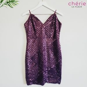 Charlotte Russe | *NWOT* Purple Sequin Dress - XL